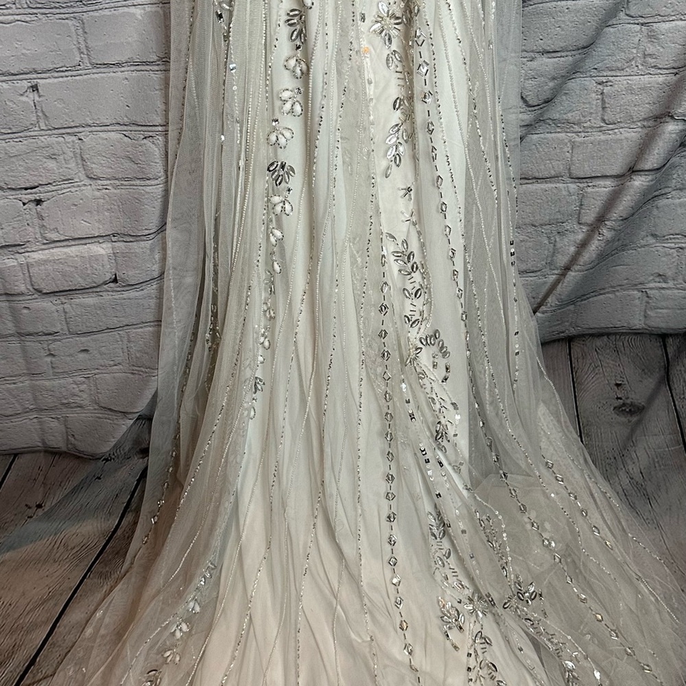 BHLDN Osborne Beautiful Sheath Halter Wedding Dress - Picture 11 of 13